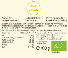 Bio Bananen Nährwertangaben | Junes